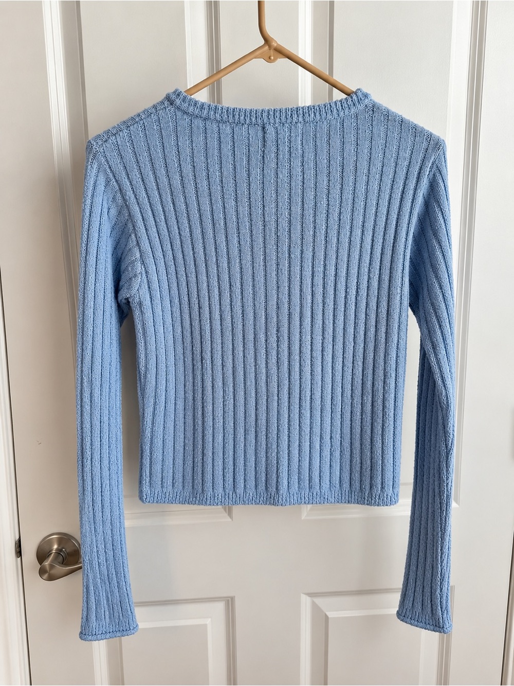 Universal Thread Pale Blue Ribbed Button Cardigan - Picture 2 of 4